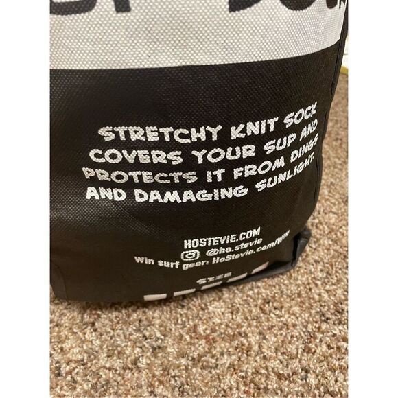 Ho Stevie! SUP Sock - Protective Stretchy Cover For 12' Surf/Paddle Board BK/WH - Picture 4 of 4